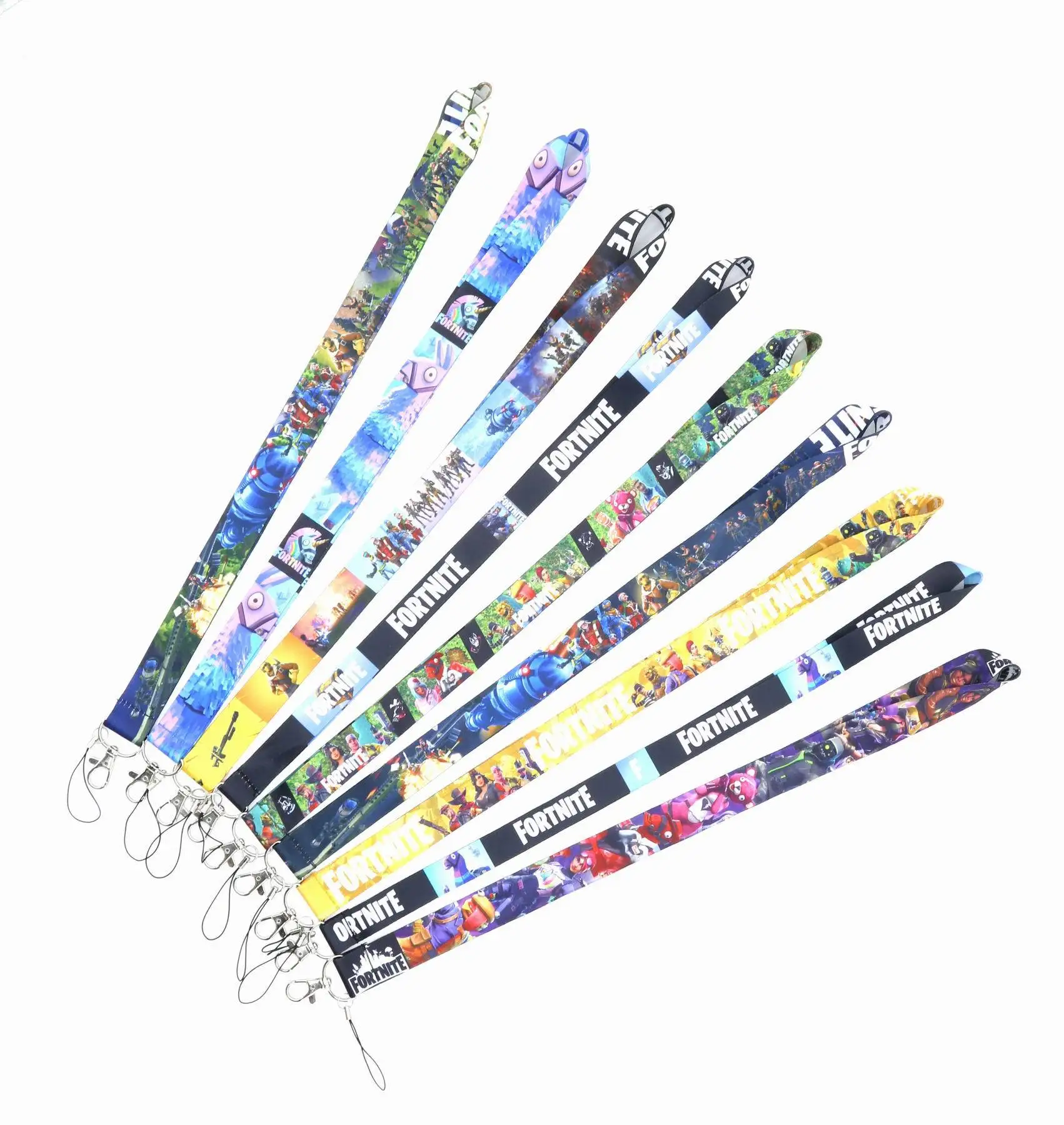 Fortnites-cordón estampado de dibujos animados para teléfono móvil, correas para llavero, accesorios para cámara de identificación