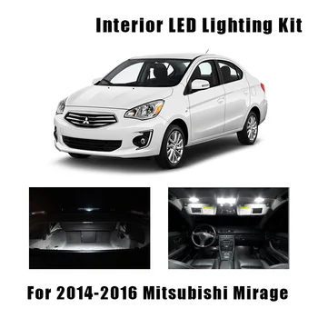 

8pcs White LED Bulbs Interior Dome Light Kit For 2014 2015 2016 Mitsubishi Mirage Trunk Cargo License Plate Lamp