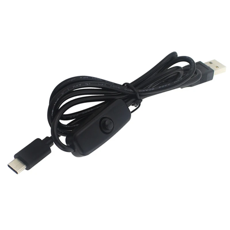 10 шт. Raspberry Pi 4 кабель питания type-C USB-C кабель для зарядного устройства провод с переключателем ВКЛ/ВЫКЛ для Raspberry Pi 4 для мобильного телефона