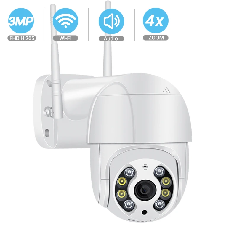 

BESDER 3MP Mini WiFi Camera Motion Voice Alert Human Detection Outdoor IP Camera Audio IR Night Vision Video Surveillance ONVIF