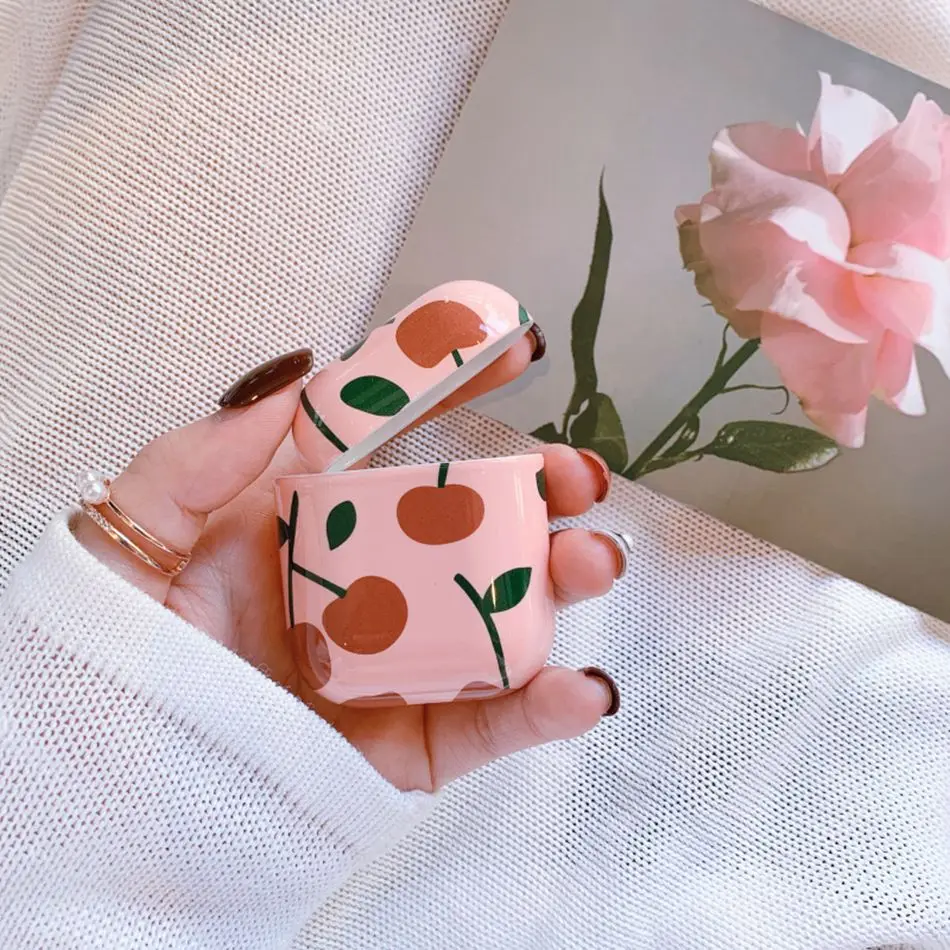Чехол для наушников с цветком для Airpods 2, роскошный чехол с авокадо, прекрасный Чехол, защитный чехол для Apple Air Pods, чехол для наушников, аксессуары