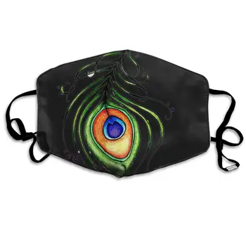 

Mouth Mask Feather Fan Print Masks - Breathable Adjustable Windproof Mouth-Muffle, Camping Running for Women and Men