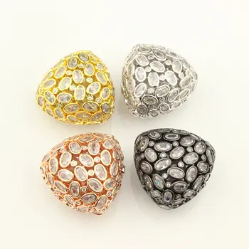 

30mm 5pcs/lot New style cz bead,multi color cubic zirconia micro pave charm,fashion cz jewelry wholesale