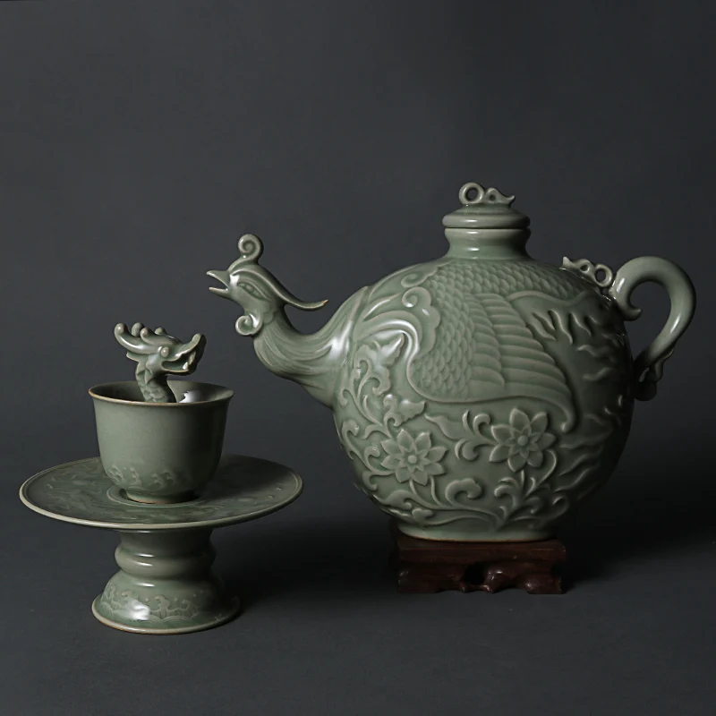 Китайский ShangLin печи Celadon фарфор гайвань КИТАЙСКИЕ чашки и чаша для чая