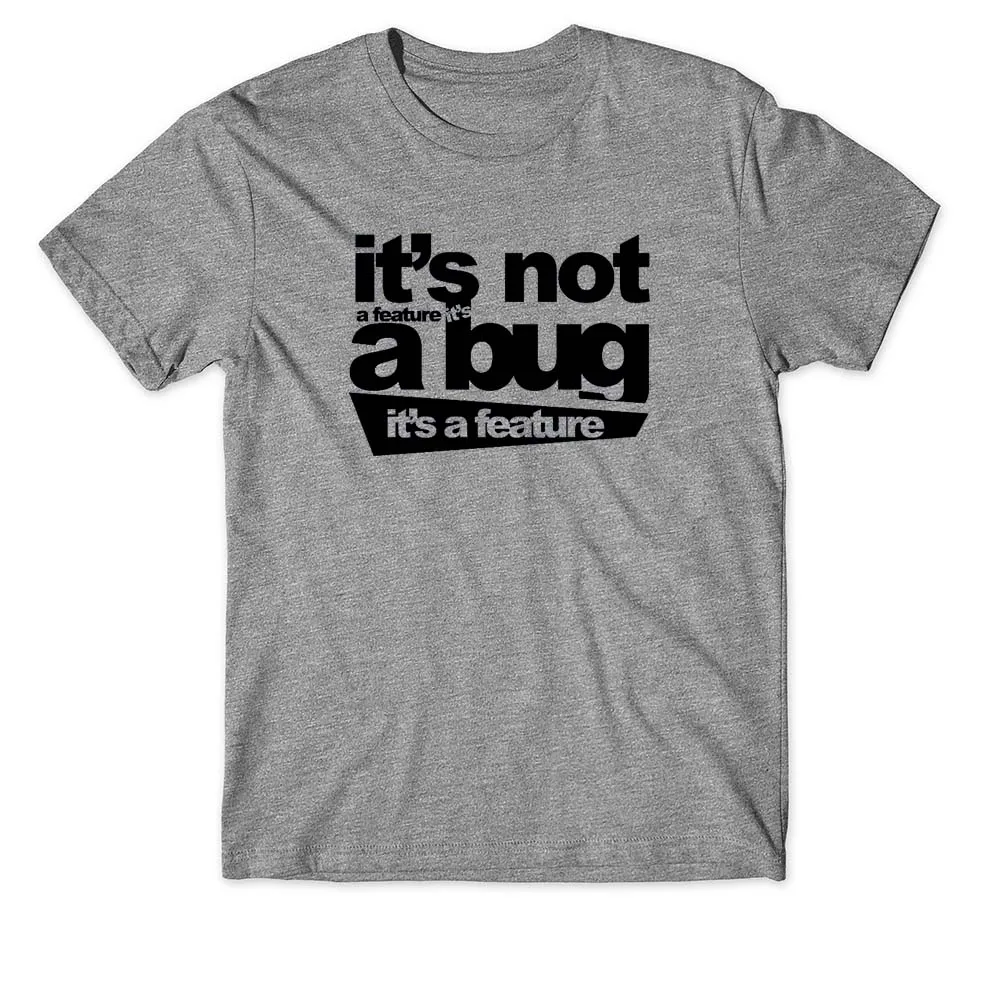Хлопок унисекс футболка это не жук это особенность разработчика шутка кодер программист веб-разработчик смешной Geek подарок футболка