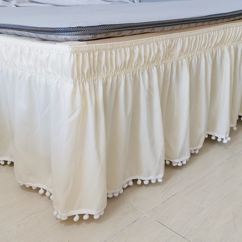 Details about   White Lace Ruffle Elastic Band Bed Skirt Twin/Full/Queen/King Size No Bed Sheet 