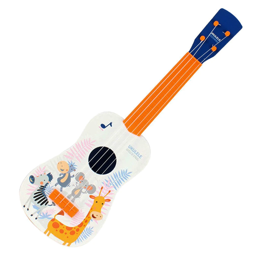

23 Inches Cartoon Pattern Children Ukulele Musical Instrument Early Educational Toy - Orange