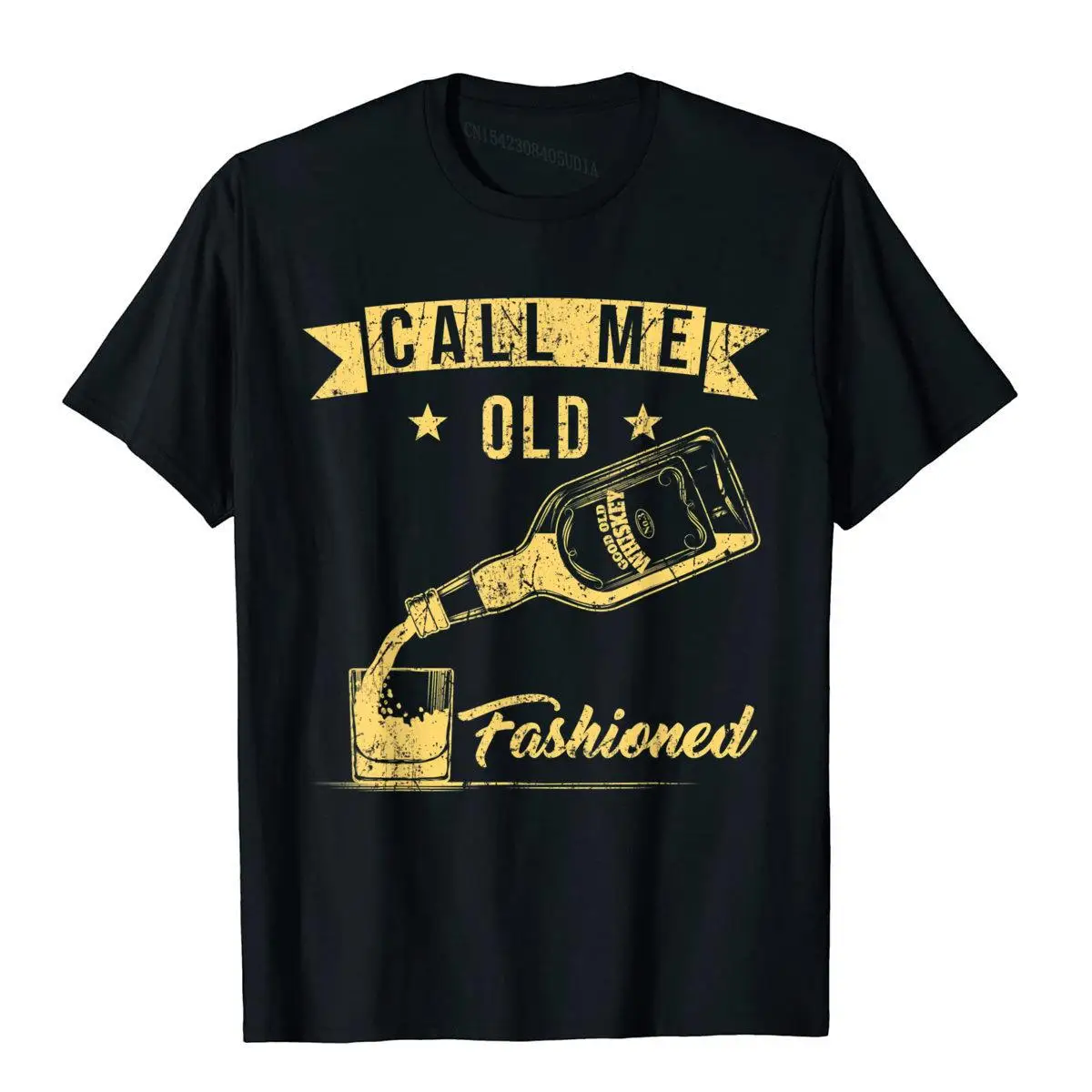 Vintage Call Me Old Fashioned Whiskey Funny T Shirt T-Shirt__B11822black