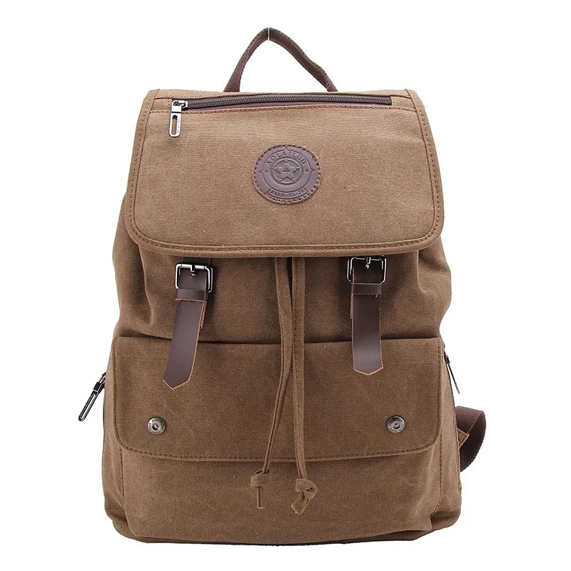 

2019 New Style fashion Retro Canvas Bag Men's Casual Stylish Student Travel backpack Men's Outdoor Backpack