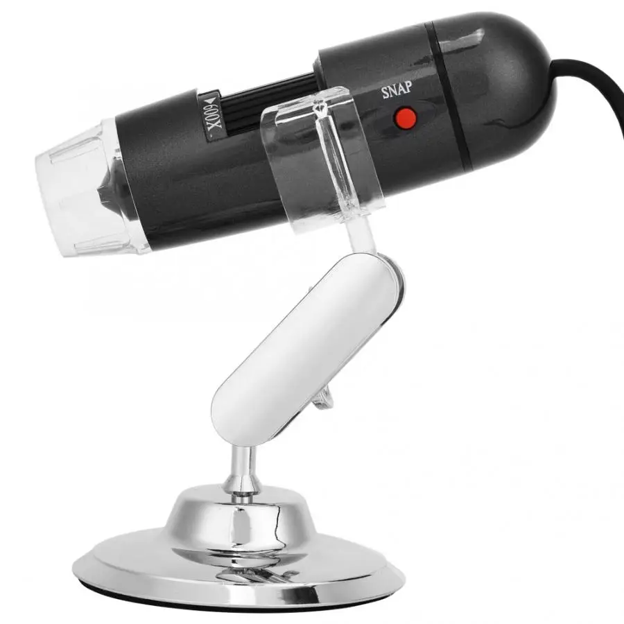 S04 25-600x Magnification Endoscope USB Digital Microscope Camera with Universal Metal Support Microscope Magnification