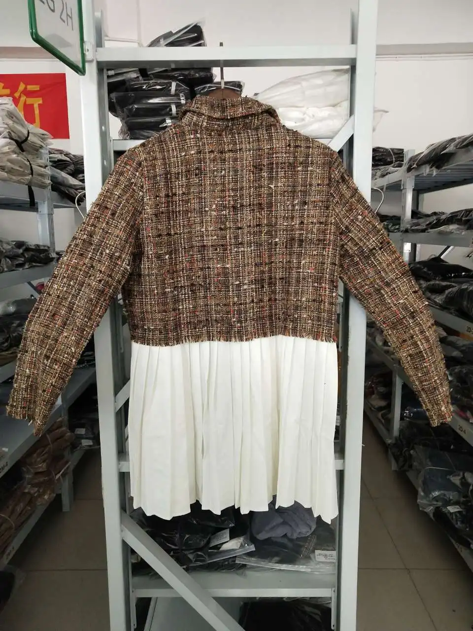 DEAT осень и зима новые продукты Мода ретро Высокий воротник однобортное платье с длинным рукавом женское PA730