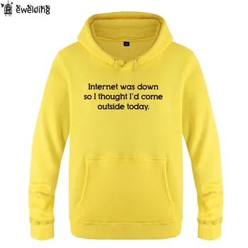 

Mens Hoodies Internet Was Down - Slogan Gift Joke Tee Funny Hoodie Men Fleece Long Sleeve Man's Sweatshirt Pullover Tracksuit