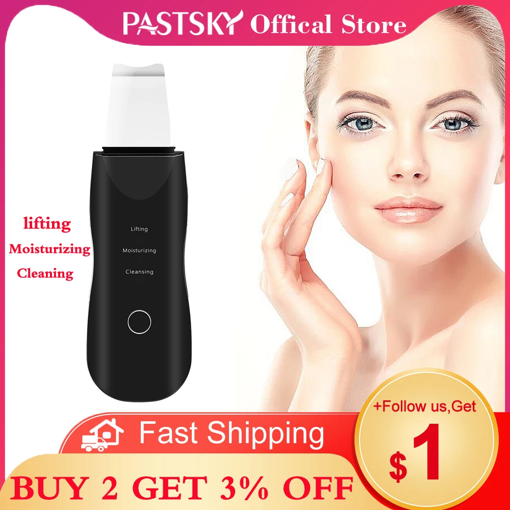 Ultrasonic Cleaner Skin Scrubber Vibrating Deep Facial Cleanser ...