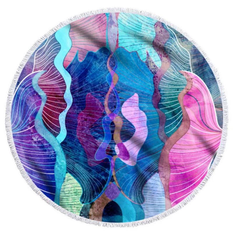 Abstract Art B Абстрактное искусство серии микрофибры пляжное полотенце с походная сумка на шнурке Спорт Йога одеяло купальное полотенце - Цвет: Abstract Art B