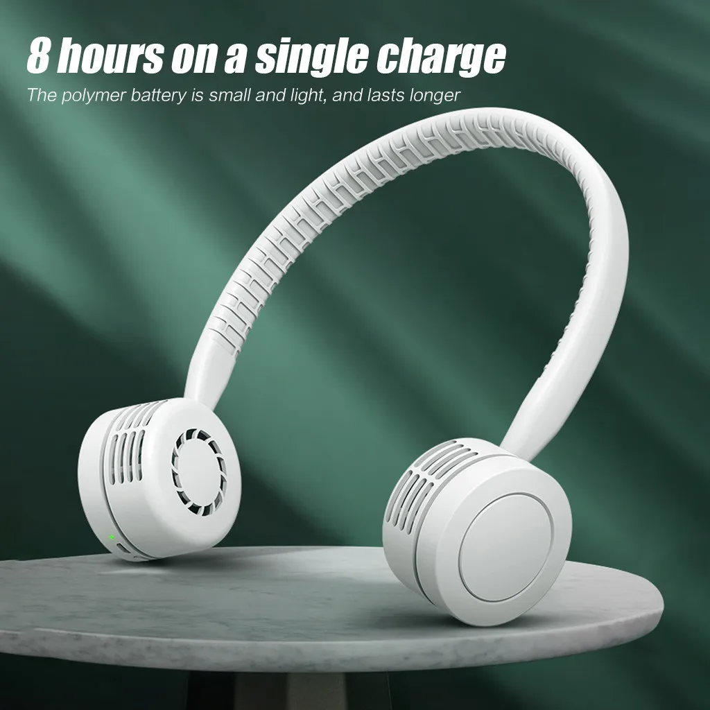 Hand Free Necklance вентилятор USB Батарея RechargeableNeckband низкая Шум умный дом мини