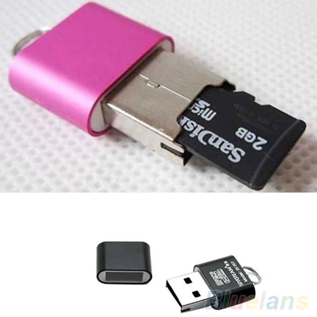 Clé USB 2.0 Lecteur Adaptateur Micro Carte SD - Noir