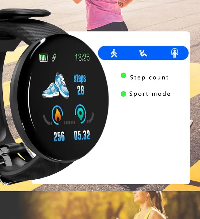 D18, Bluetooth, Смарт-часы для мужчин и женщин, кровяное давление, Смарт-часы, спортивный трекер, шагомер, 116 плюс, умные часы для Android IOS A2