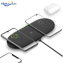 3 в 1 беспроводная зарядная площадка для Apple Watch AirPods 2 10 Вт быстрая Беспроводная зарядная док-станция Qi для iPhone samsung Xiaomi