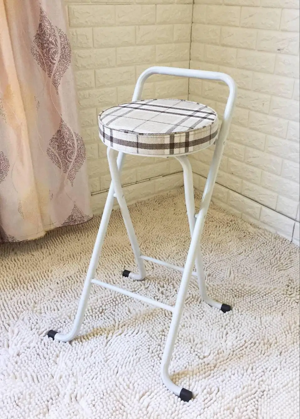 style 19 Европейский высокий стул барный стул складной рыболовный стул утолщение высокий стул - Цвет: style 19