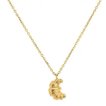 

Woogge Classic Mini Croissants Pendant Necklace for Women Trendy Lovely Gold Color Metal Tiny Modelling Necklace New