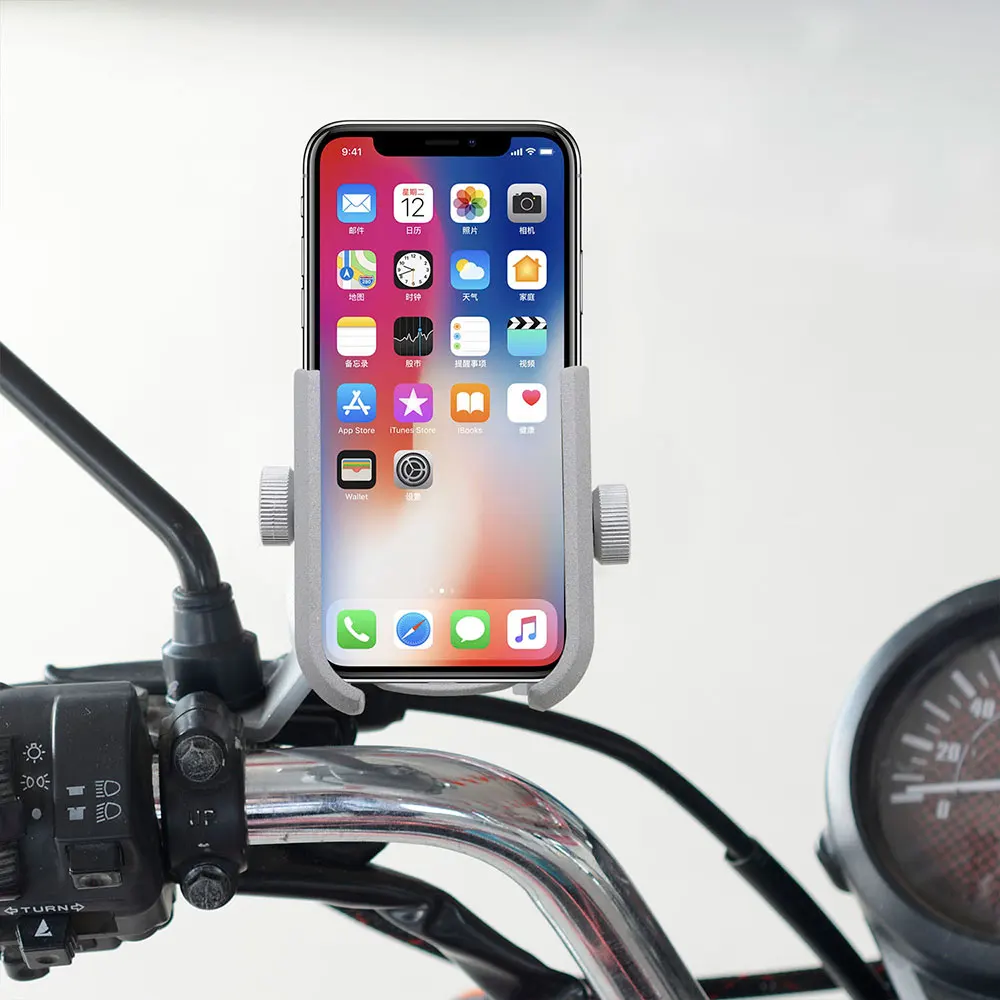Мотоцикл зеркало заднего вида держатель телефона для iPhone 11 samsung huawei mate 30 Pro сотовый телефон алюминиевый сплав 360 градусов регулируемый захват стенд