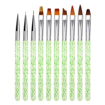 

10pcs/set Gradient Line Drawing Painting Pen Portable Home Professional Dotting Nail Art Brush UV Gel DIY Tips Builder Ergonomic