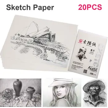 

Wood Color 20pcs/Bags Sketch Pad Sketch Book Drawing Paper Durable Stationery Lettering Graffiti Sketch Paper Professional