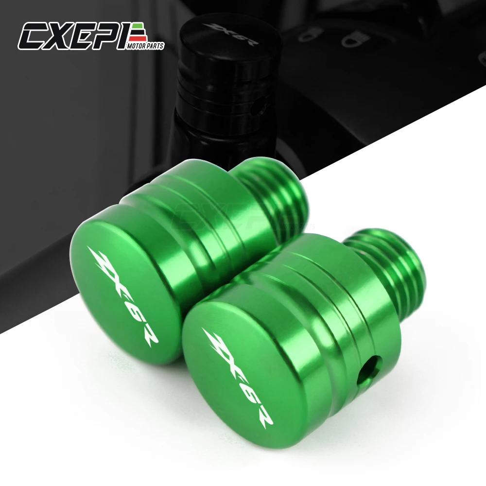 Для KAWASAKI ZX6R ZX 6R ZX6R/636 2 шт. универсальный мотоцикл M10X1.25 CNC алюминиевый зеркальный