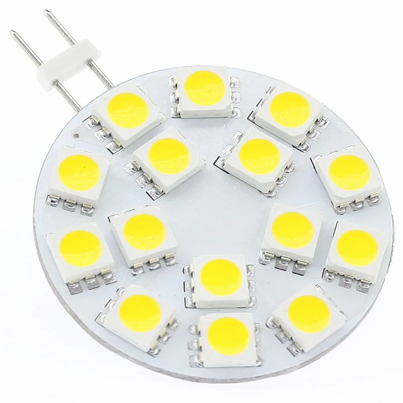 15LED G4 свет лампы 5050SMD LED 220LM AC/DC10-30V с регулируемой яркостью 3W заменить 30W 12V 24V