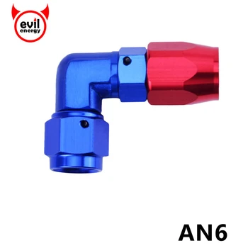 

evil energy Car AN6 Fittings AN6 90 Degree Aluminum Fitting Enforced Hose End Oil Fuel Line Adapter Oil Cooler Kits