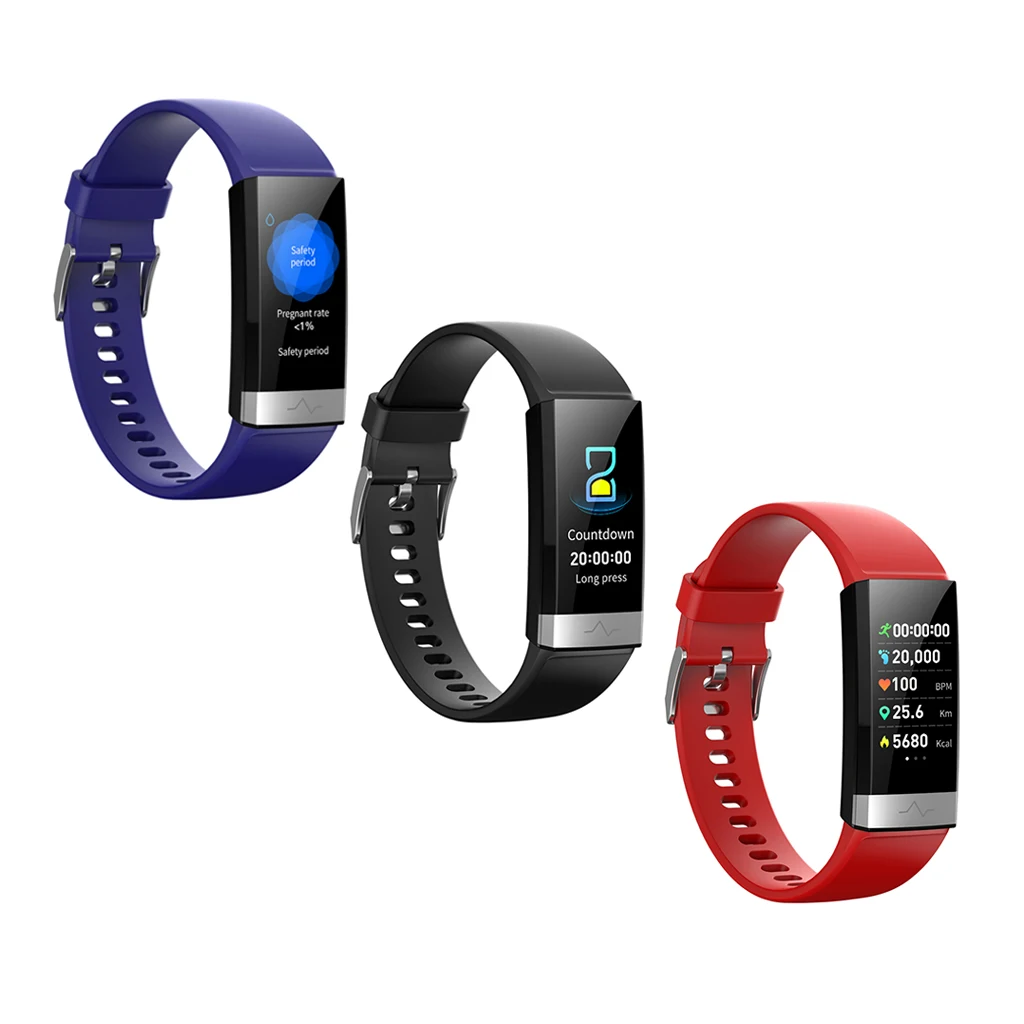 Смарт-браслет ECG+ PPG+ HRV пульсометр мониторинг сна кровяного давления Bluetooth фитнес-трекер большие светодиодные «Умные» часы