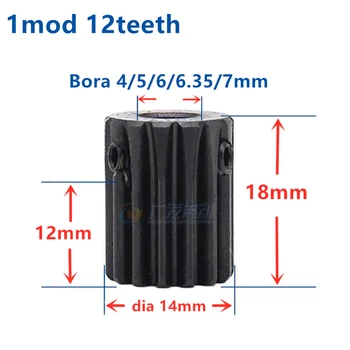 

5pcs 1 mod gear rack 12 teeth spur gear precision 45 steel cnc rack and pinion