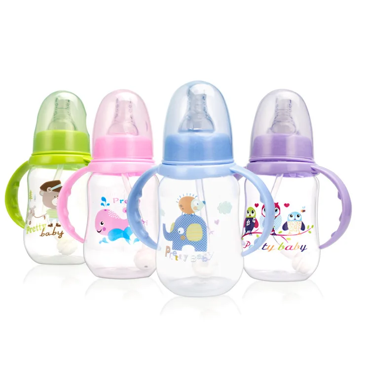 

Mei ying tang Baby Milk Bottle Shatter-resistant against Flatulence Feeding Bottle 150ml Infants Standard Caliber Feeding Feedin