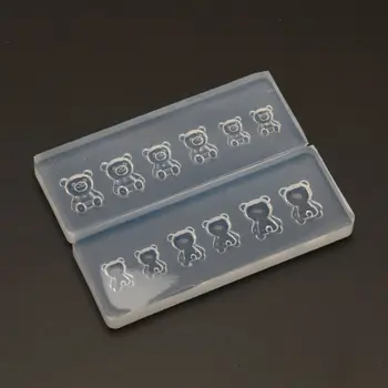 

2Pcs Cute Mini Bear Nail Art Silicone Mold Kit Nail Carving Mold Nail Carving Mold Nail Art Templates Maincure Tools