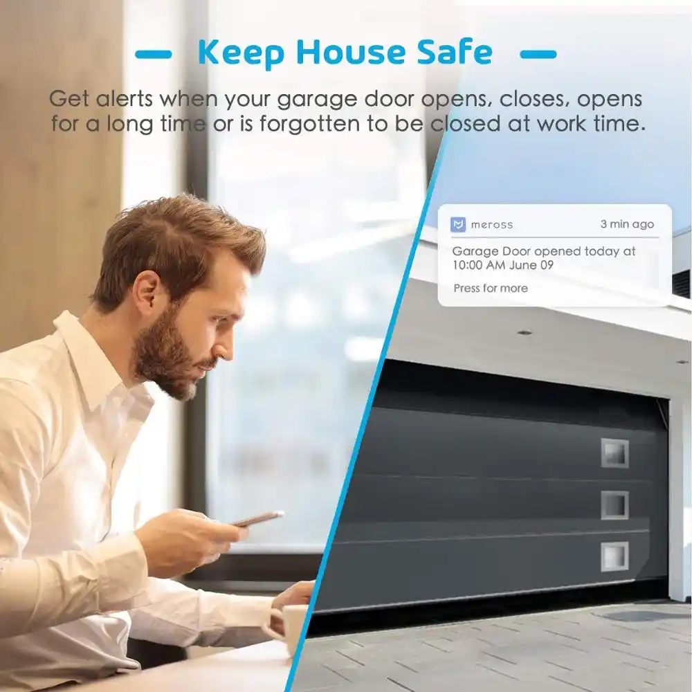 meross garage door opener google home