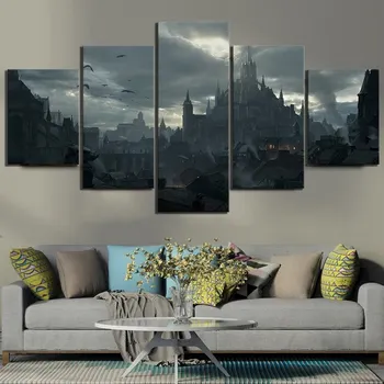 

Modular Canvas Painting 5 Panel Diablo Immortal Pictures Game Modern Printed Poster Wall Art Living Room Home Decoration