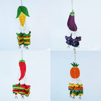 

Bird Toys for Small/Medium Size Birds Wooden Fruit/Vegetables shaped Bird Toys
