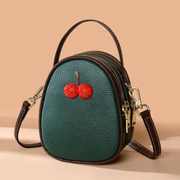 

Women's handbag 2020 new Korean fashion temperament leather shoulder messenger bag cute cherry small bag female bag