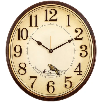 

Large Wooden Kitchen Wall Clock Silent Simple Nordic Vintage Wall Clock Living Room Kids Home Decorative Horloge Murale JJ60WC