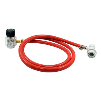 

5/16 Inch Gas Line Assembly - 0-60 PSI Soda Bottle CO2 Mini Gas Regulator - Draft Beer Dispensing Homemade Beer Gas Line Assembl