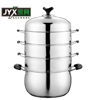 

Four layers steaming stainless steel compound bottom multi-layer steamer multi-purpose energy-saving soup pot stew pan