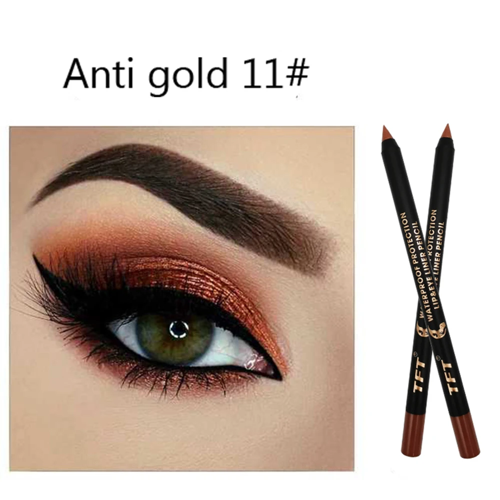 14 Lazy Eye shadow Palette корейский стиль Косметика матовое мерцание два цвета Тени для век штамп Палитра с кистью ню макияж набор - Цвет: 14