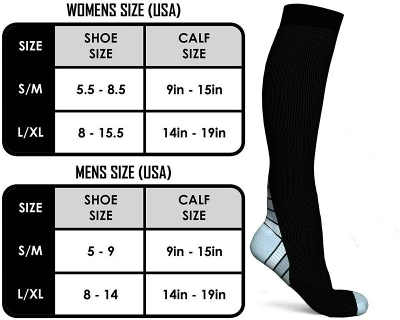 High Quality Professional Compression Socks for Men & Women Running Nurses Shin Splints Flight Travel Anti-Friction Sport Socks