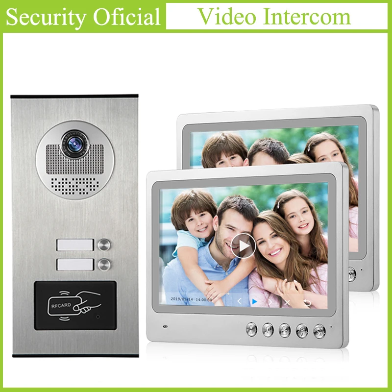 2 Pieces 9 inch Screen Display Video Intercom Kits Waterproof Night Vision Multi Apartment Building New Doorbell Intercom System 2 Pieces 9 inch Screen Display Video Intercom Kits Waterproof Night Vision Multi Apartment Building New Doorbell Intercom System
