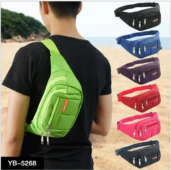 

New Purse Pouch Solid Chest Bag Fashion Men's Casual Sport Travel Outdoor Nylon Waist Packs Hip Belt Bag