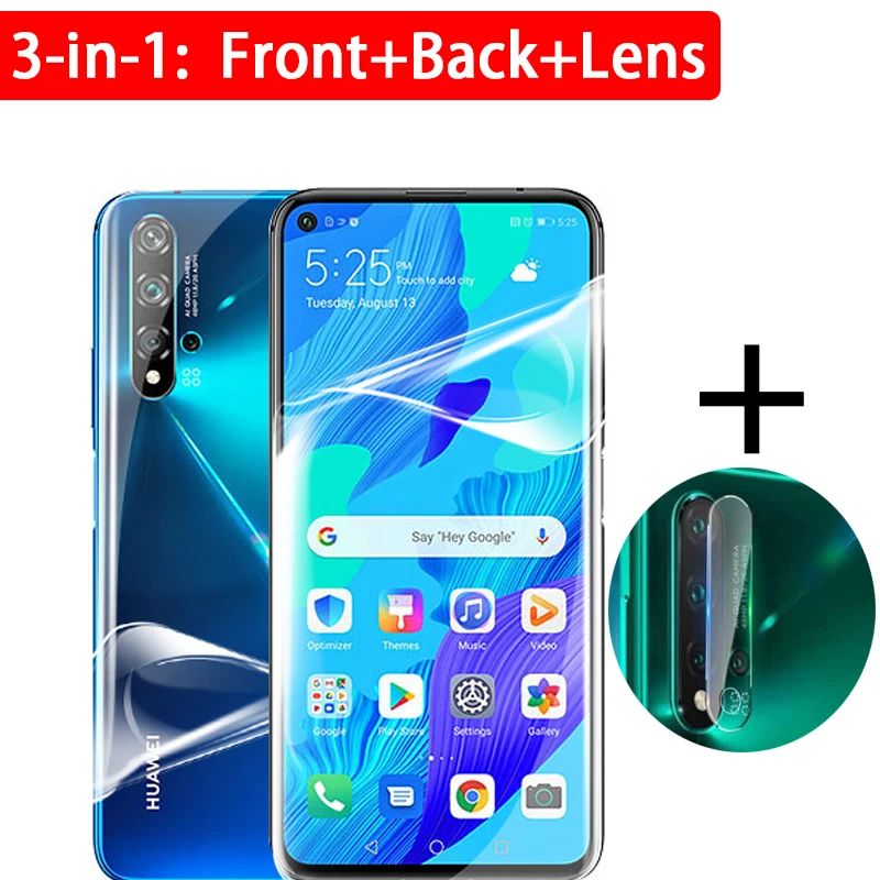 Гидрогелевая пленка для экрана и объектива камеры Huawei Nova 5 T Nova5 t 6 7 SE 7i 7se |