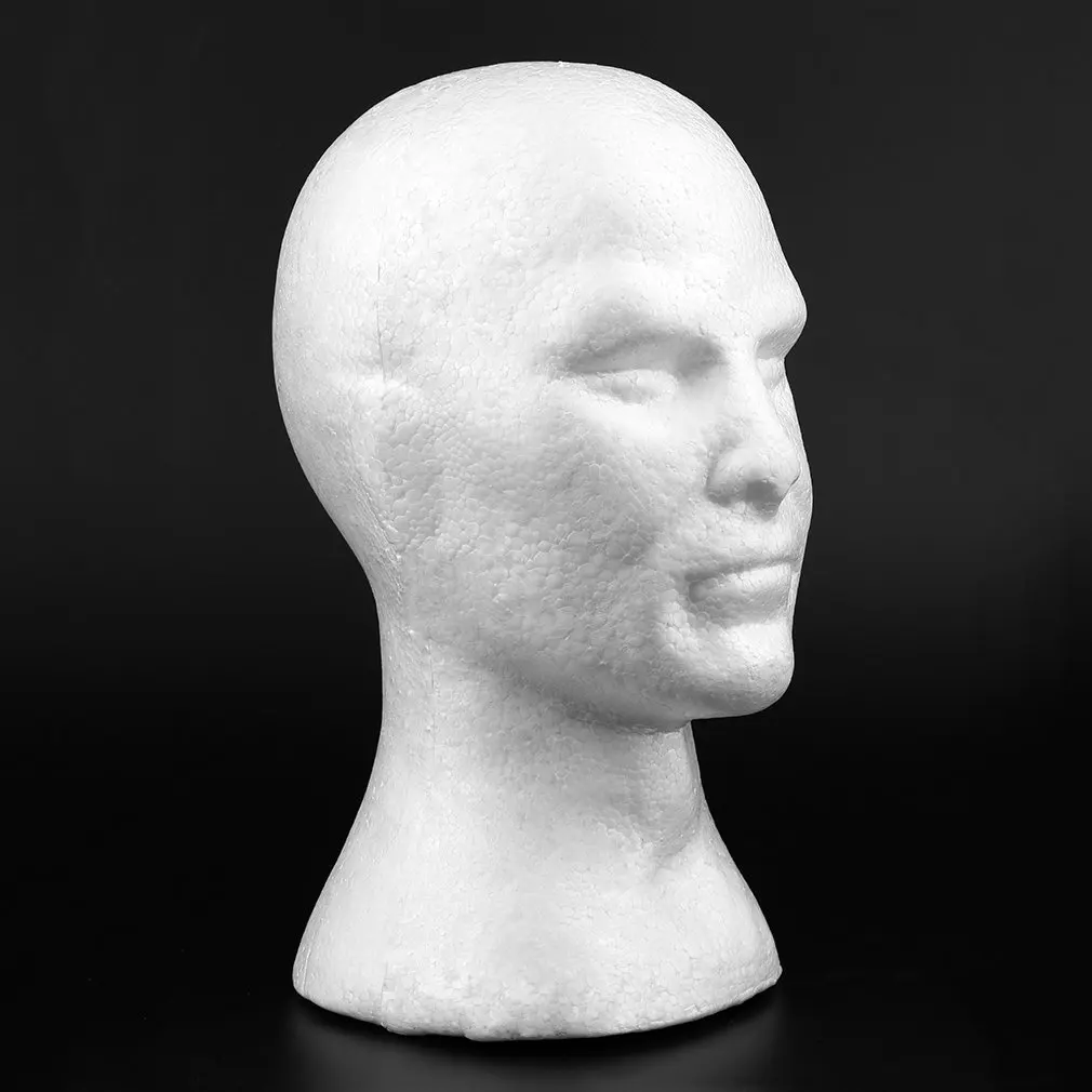 Креативный мужской Гладкий манекен голова Модель парик шляпа очки шапки дисплей пузырь манекен голова с ушами