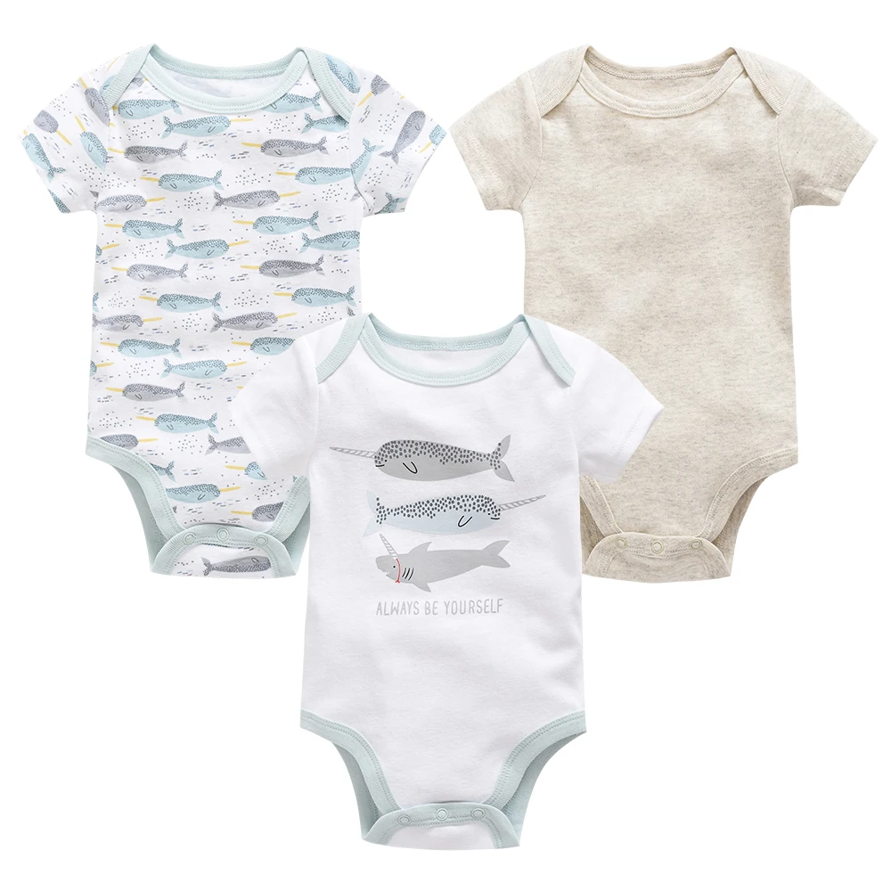 Carters для маленьких девочек одежда для детей короткий рукав 3 шт./компл. из хлопка, бренд bebe, комплект одежды для маленьких детей; комбинезон для новорожденных Carters, одежда для маленьких мальчиков - Цвет: HY2290