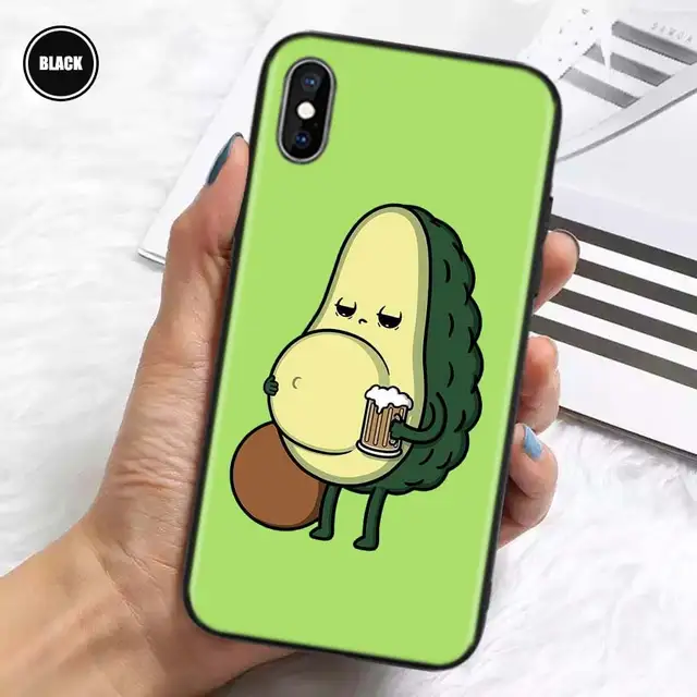Cute Cartoon Avocado Phone Case Iphone Xr Cute Cartoon Fruit