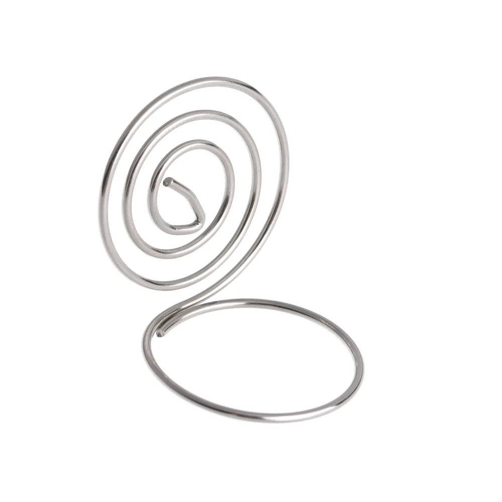 style1-1pc Silver 1 шт. держатель для карт для свадебной вечеринки, настольный декор, романтическое кольцо в форме сердца, зажим для фото, настольная подставка с номером, памятка, клещи, зажимы, подставка - Цвет: style1-1pc Silver
